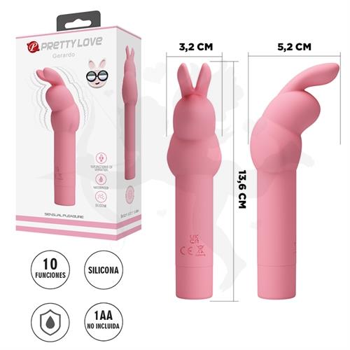 Stick estimulador femenino con forma de conejo